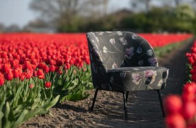 BePureHome Vogue zamatové dizajnové kreslo - Čierna zamatová