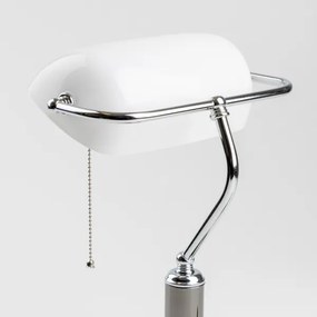 Brilagi - Stolová lampa BANK OFFICE 1xE27/60W/230V čierna/strieborná/biela
