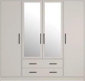 Šatník Smart 200 cm Kašmír, kašmír/zrkadlo