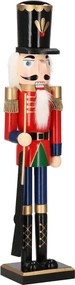 Luskáčik s puškou 60 cm – drevená vianočná figúrka v červenej uniforme Springos CA0908