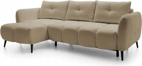 Rohová sedacia súprava Odysea (L) (svetlobéžová čierna)