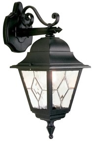 Elstead NR2-BLK - Vonkajšie nástenné svietidlo NORFOLK 1xE27/100W/230V IP43