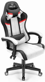 1004 Herná stolička bielo-čierno-červená