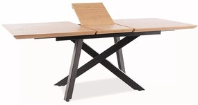 Rozkládací jídelní stůl Capital 160/200 cm dub přírodní/černý