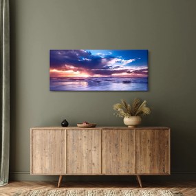 Obraz - Západ slnka pri mori (120x50 cm)