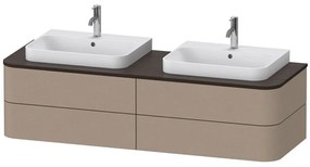 DURAVIT Happy D.2 Plus závesná skrinka pod dve umývadlá pod dosku, 4 zásuvky, 1600 x 550 x 408 mm, plátno, HP4964B7575