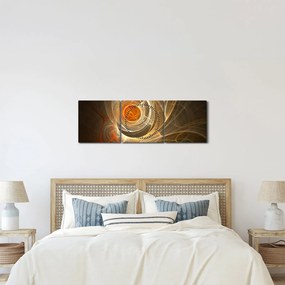 Obraz abstrakcie (s hodinami) (90x30 cm)