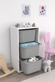 Organizér na hračky Dremonka 2 (biela + sivá). Akcia -19%. Vlastná spoľahlivá doprava až k Vám domov. 1124263