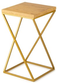 STOJAN NA KVETINÁČ LOFT7 40X24X24 CM ZLATÁ/HNEDÁ