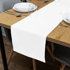 Biante Dekoračný behúň na stôl Rongo RG-045 Biely 35x160 cm