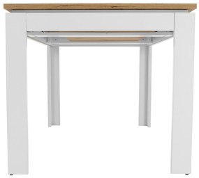 Jedálenský stôl Vilgi (pre 4 až 6 osôb) (biela + dub wotan). Vlastná spoľahlivá doprava až k Vám domov. 1064648