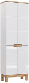 Kúpeľňová skrinka CMD BALI WHITE 805 biela/biely vysoký lesk