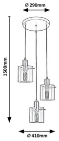 Rabalux - Luster na lanku 3xE27/40W/230V
