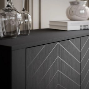 DVOJDVEROVÁ KOMODA SALOME ČIERNA 103 cm