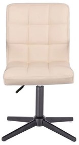LuxuryForm DESIGN Stolička TOLEDO na čiernom kríži - krémová