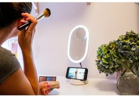 Immax 08970L - LED Stmievateľné zrkadielko s bezdrôtovým nabíjaním LED/18W/230V