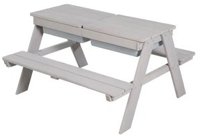 roba Vonkajšia detská sedacia súprava (s vaničkami na hranie, sivá)  (100397128)