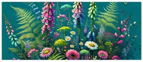 Obraz - Lúčne kvety (120x50 cm)