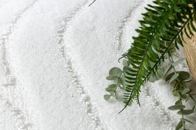 Kúpeľňový koberček SUPREME WAVES vlny, biely