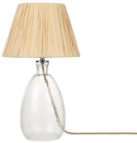 Sklenená stolná lampa priehľadná BLANCO Beliani