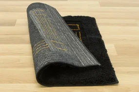 Kúpelňový koberček Jarpol Petra Lurex 51 čierny