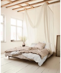 Béžové obliečky na jednolôžko z bavlneného perkálu 140x200 cm Daisy – JUNA