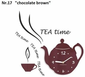 Dekoračné kuchynské hodiny Tea Time sivá