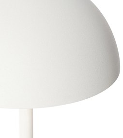 Sada 2 vonkajších stolových lampášov hríb biely nabíjateľný - Keira
