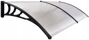 Plastová strieška MAKO DUO 100x200cm - čierna