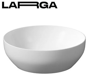 Cersanit Larga, okrúhle umývadlo na dosku 40x40 cm, biela matná, K677-018