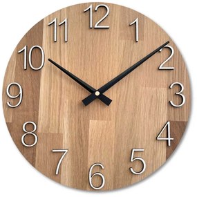 Nástenné hodiny drevené s vyrezávanými číslicami I SENTOP FB-MAS016-OSMO-3041-heads-black