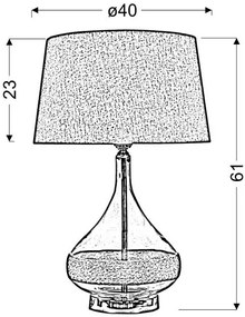 Candellux ECO 2 Cone Stolná lampa 40X62 1X60W E27 41-21502