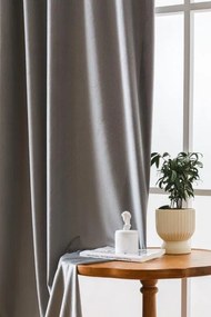 Zatemňovacie závesy VELVET svetlosivé 140x250 cm (2 ks), riasiaca páska