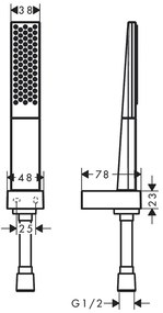 Hansgrohe Rainfinity, sprchový set 100 1jet s hadicou 1600 mm, matná biela, HAN-26856700