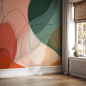 Fototapeta - Abstraktné línie vo farbách (147x102 cm)