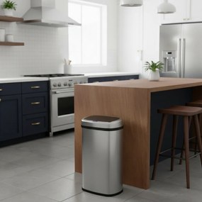 Senzorový odpadkový kôš DEUS, 58 litrov, strieborná Jurhan