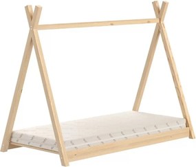 Detská posteľ Tipi 90x180 drevený domček - borovica
