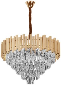 Toolight Toolight, závesné svietidlo 80cm, 12xE14, G053-CP, zlatá, OSW-08947