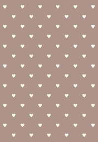 Koberec Agnella Soft Srdcia béžový