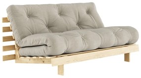Béžová ľanová rozkladacia pohovka 160 cm Roots - Karup Design