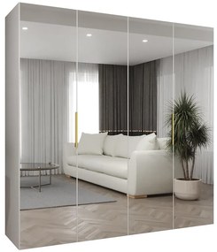 Skriňa Marbella III 200 biela/zlatá