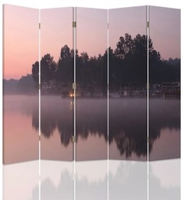 Gario Paraván Jazero v dopoludňajších hodinách Rozmery: 180 x 170 cm, Prevedenie: Otočný paraván 360°
