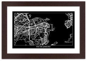 Gario Plagát Plán mesta Rio de Janeiro Farba rámu: Bez rámu, Rozmery: 30 x 20 cm