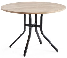 Stôl VARIOUS, Ø1100x740 mm, čierna, dub
