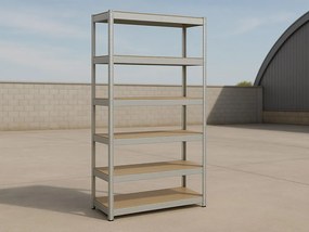 Regál 240x100x60 cm pozinkovaný 6-policový, nosnosť 1050 kg