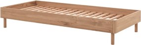 Jednolôžková posteľ z dubového dreva bez čela s roštom 90x200 cm v prírodnej farbe Forrest – Vipack