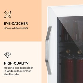 Klarstein Beersafe M Quartz, chladnička, 33 l, 2 police, sklenené panoramatické dvierka