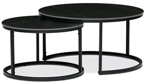 Autronic BONTEC Konferenčný stolík 80x80cm, spekaná keramika, mramor, AHG-404 BK Farba: Čierna