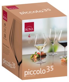 RONA 4x Pohár na víno a sekt PICCOLO 350ml