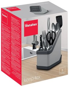 Čierny stojan na príbory Metaltex Keep-Tex